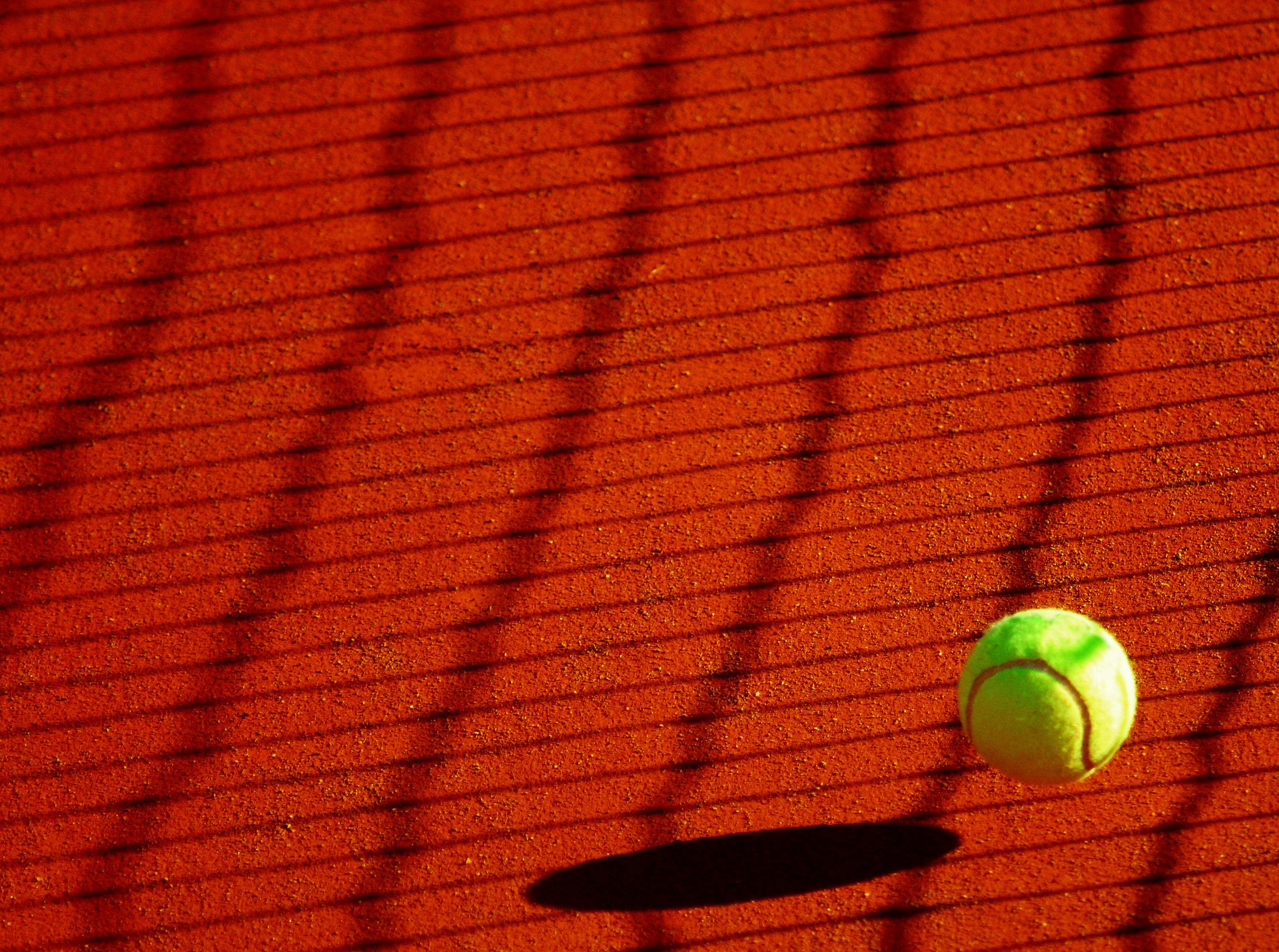Tenniscourt Ausschnitt mit Ball